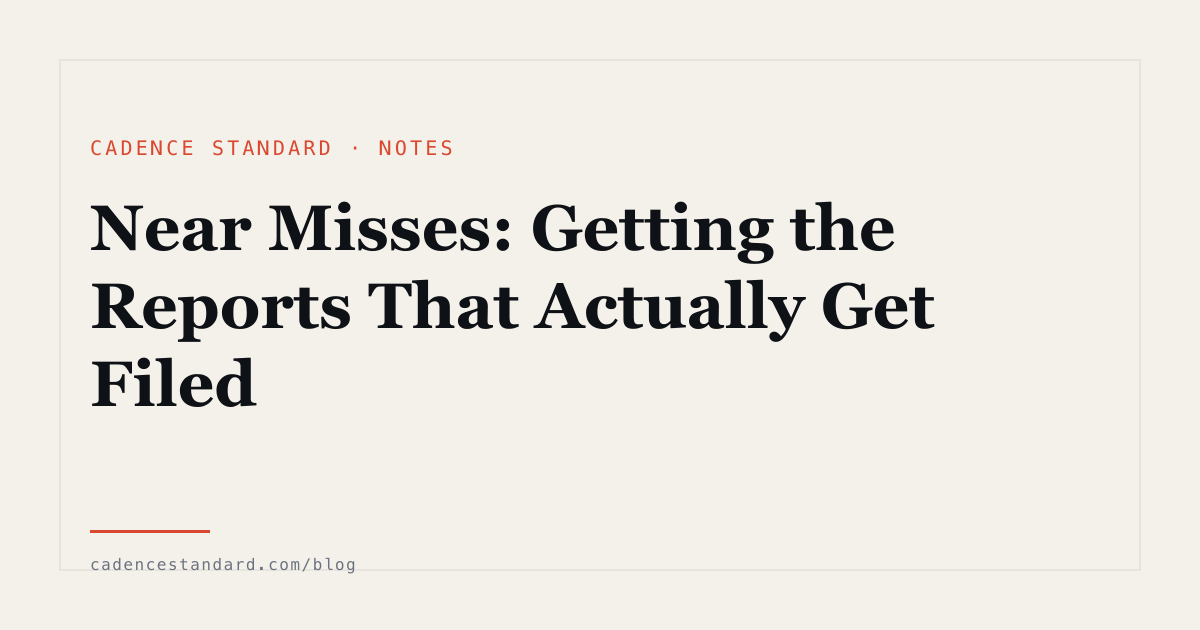 Editorial illustration for Near Misses: Getting the Reports That Actually Get Filed