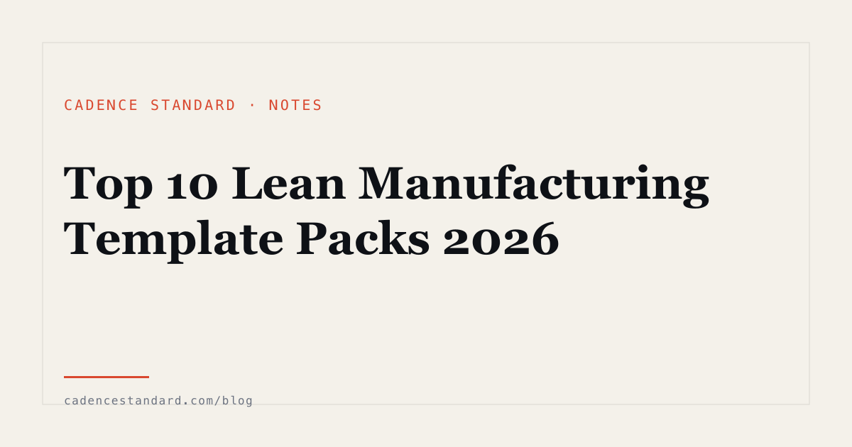 Editorial illustration for Top 10 Lean Manufacturing Template Packs 2026