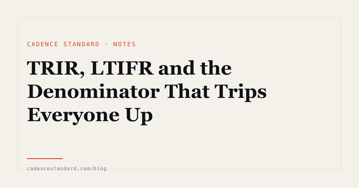 Editorial illustration for TRIR, LTIFR and the Denominator That Trips Everyone Up